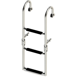 Трап складной с горизонтальным креплением 3 черных ступени 270 мм (040176BT)